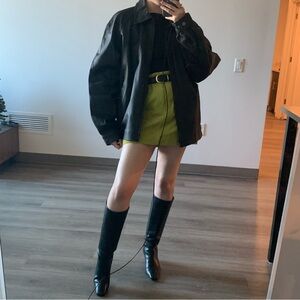 Brat Green Corduroy Skirt